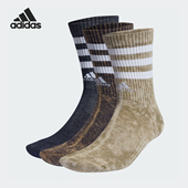 Adidas IB3270 男女运动中筒袜三双装 阿迪达斯正品 2023新款