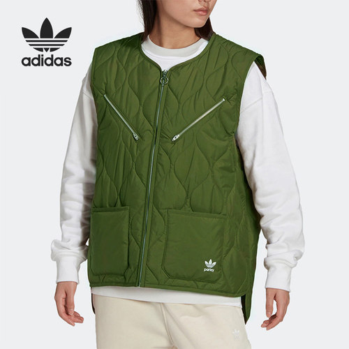 Adidas/阿迪达斯正品当季新款三叶草时尚女子棉马甲HD2513