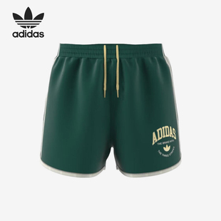 JI7466 三叶草女士复古针织运动休闲短裤 Adidas 阿迪达斯正品