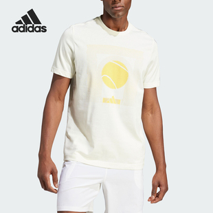 阿迪达斯正品 透气圆领印花短袖 夏季 男士 T恤IS2414 新款 Adidas