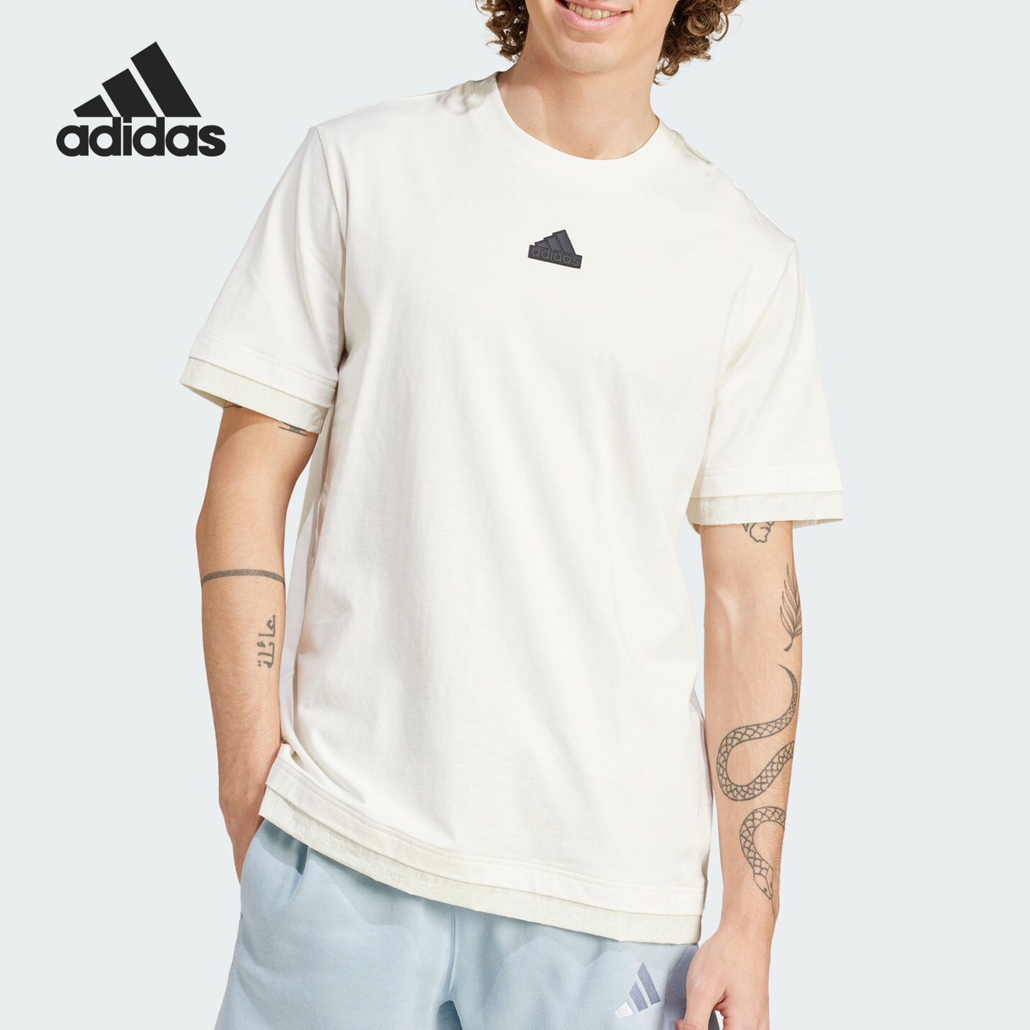 Adidas/阿迪达斯正品城野共生男士运动休闲宽松短袖IR5173