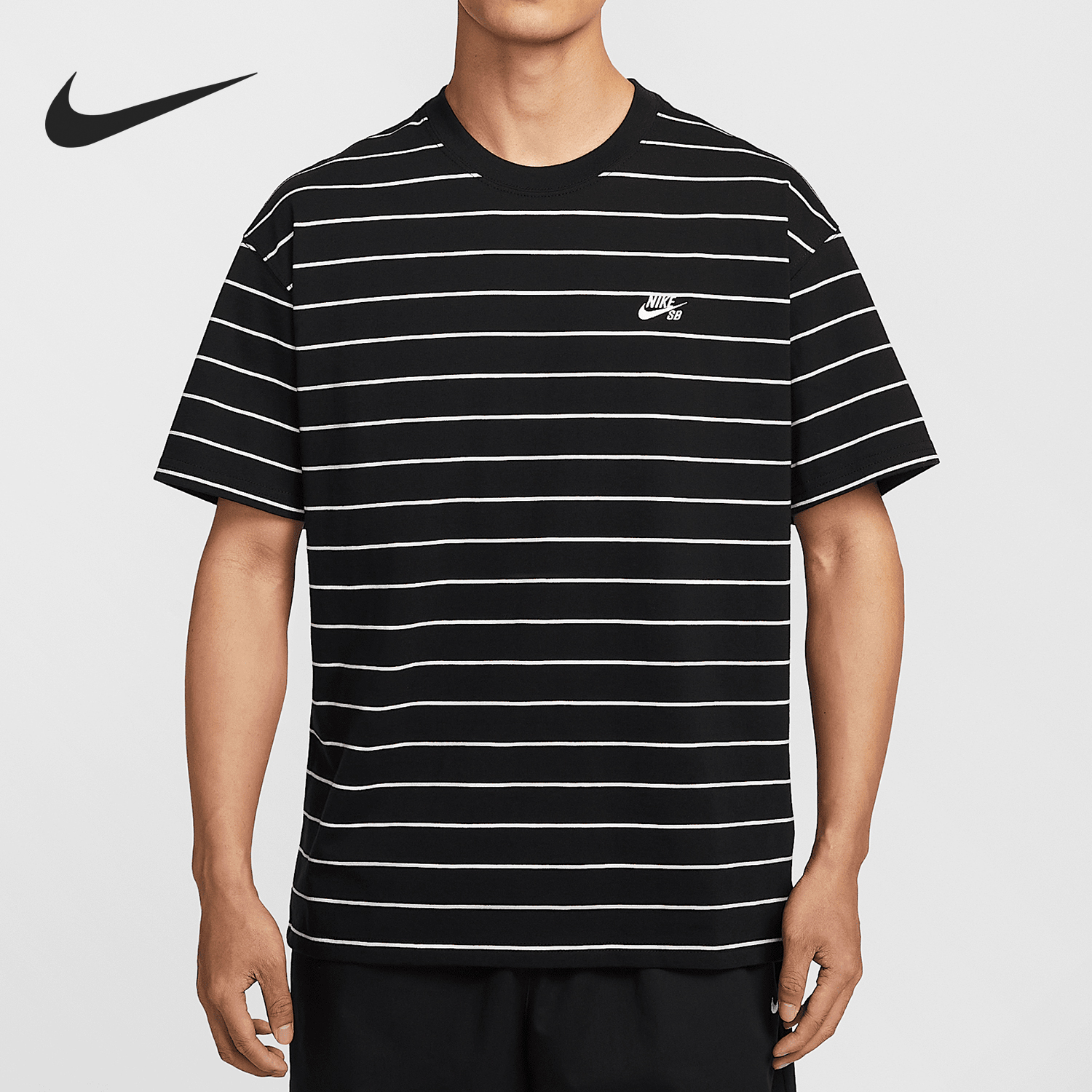 Nike/耐克正品2025夏季款男士落肩日常宽松套头T恤HJ0813-010