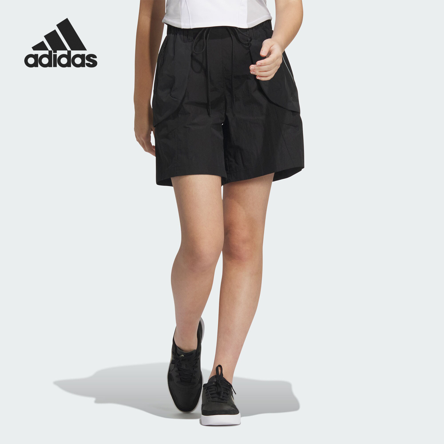 Adidas/阿迪达斯正品工装风女士梭织宽松运动休闲短裤JJ1595