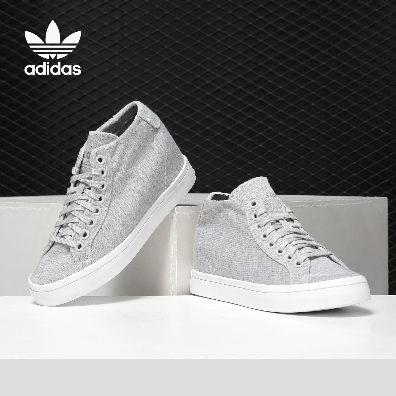 Adidas/阿迪达斯正品三叶草 女款 高帮帆布鞋 板鞋 内 DB1287