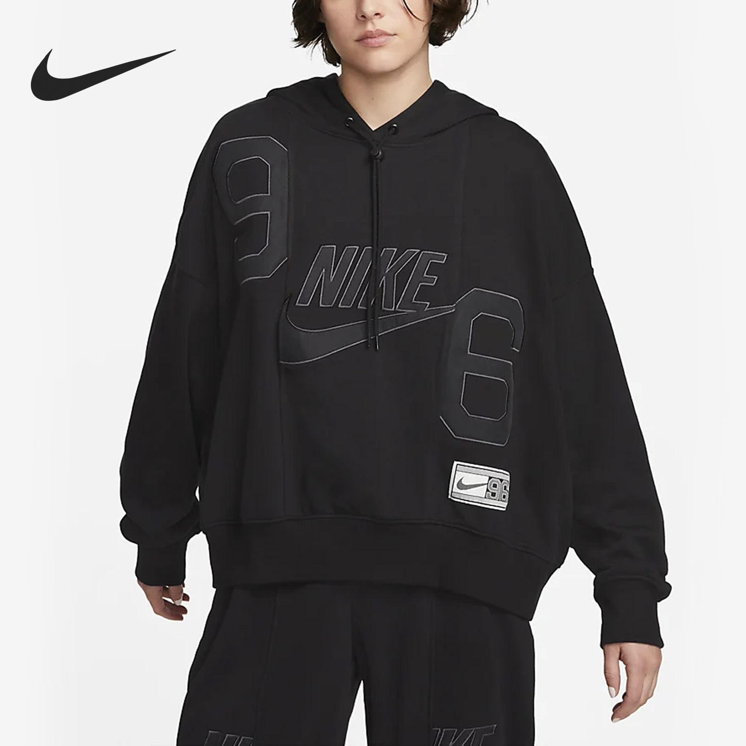 Nike/耐克正品NSW CIRCA 96 女子法式毛圈连帽卫衣DV8087-010
