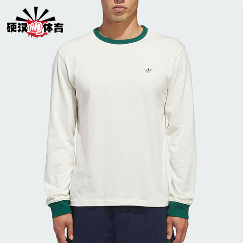 Adidas/阿迪达斯正品三叶草男女休闲圆领套头运动长袖上衣JM7456