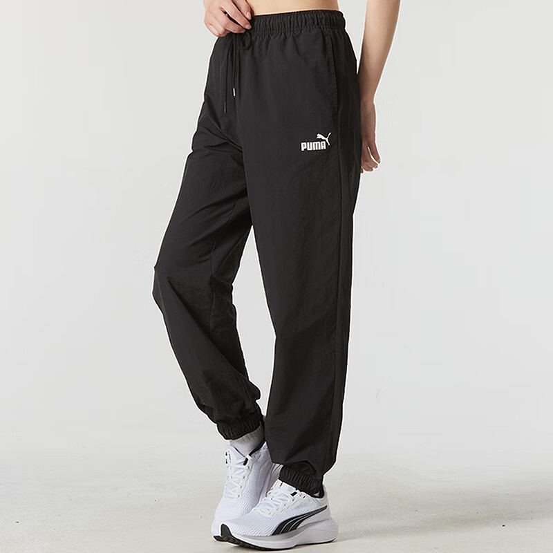 Puma/彪马正品2024新款女士梭织运动休闲束脚长裤682272-01