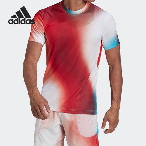 Adidas/阿迪达斯正品男子舒适圆领运动休闲短袖T恤 H67126
