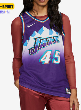 Nike/耐克正品米切尔爵士队45号男子运动篮球衣AV4517-504