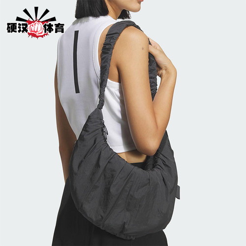 Adidas/阿迪达斯正品2026年春季女士经典运动收纳便携挎包JZ2143