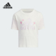 阿迪达斯正品 F2IN1 Adidas TEE小童印花休闲短袖 T恤IQ1000