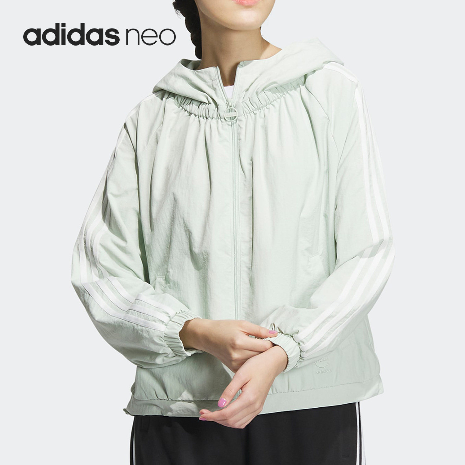 Adidas/阿迪达斯正品NEO春季新款女子运动连帽夹克外套IP7110,运动服/休闲服装,运动茄克/外套,淘宝优惠券,粉丝福利购,淘宝优惠卷