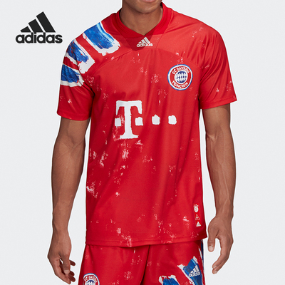 Adidas/阿迪达斯正品HUMAN RACE男士足球运动透气短袖GJ9088