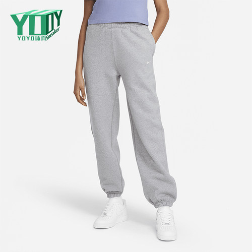 Nike/耐克正品春秋女士透气刺绣束脚针织休闲运动裤CW5565-063