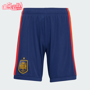 Adidas/阿迪达斯正品2025大童运动松紧腰耐穿透气足球短裤JZ5760