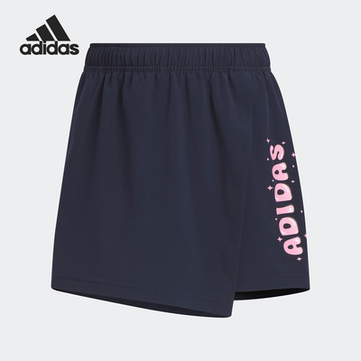 阿迪达斯新款儿童休闲透气裤裙