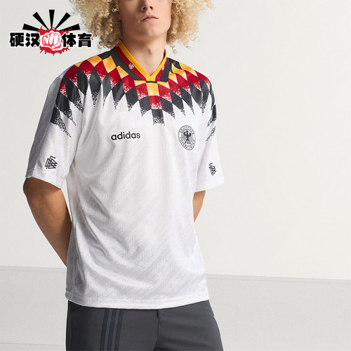 Adidas/阿迪达斯正品夏季款男士刺绣复古休闲短袖T恤JN3705