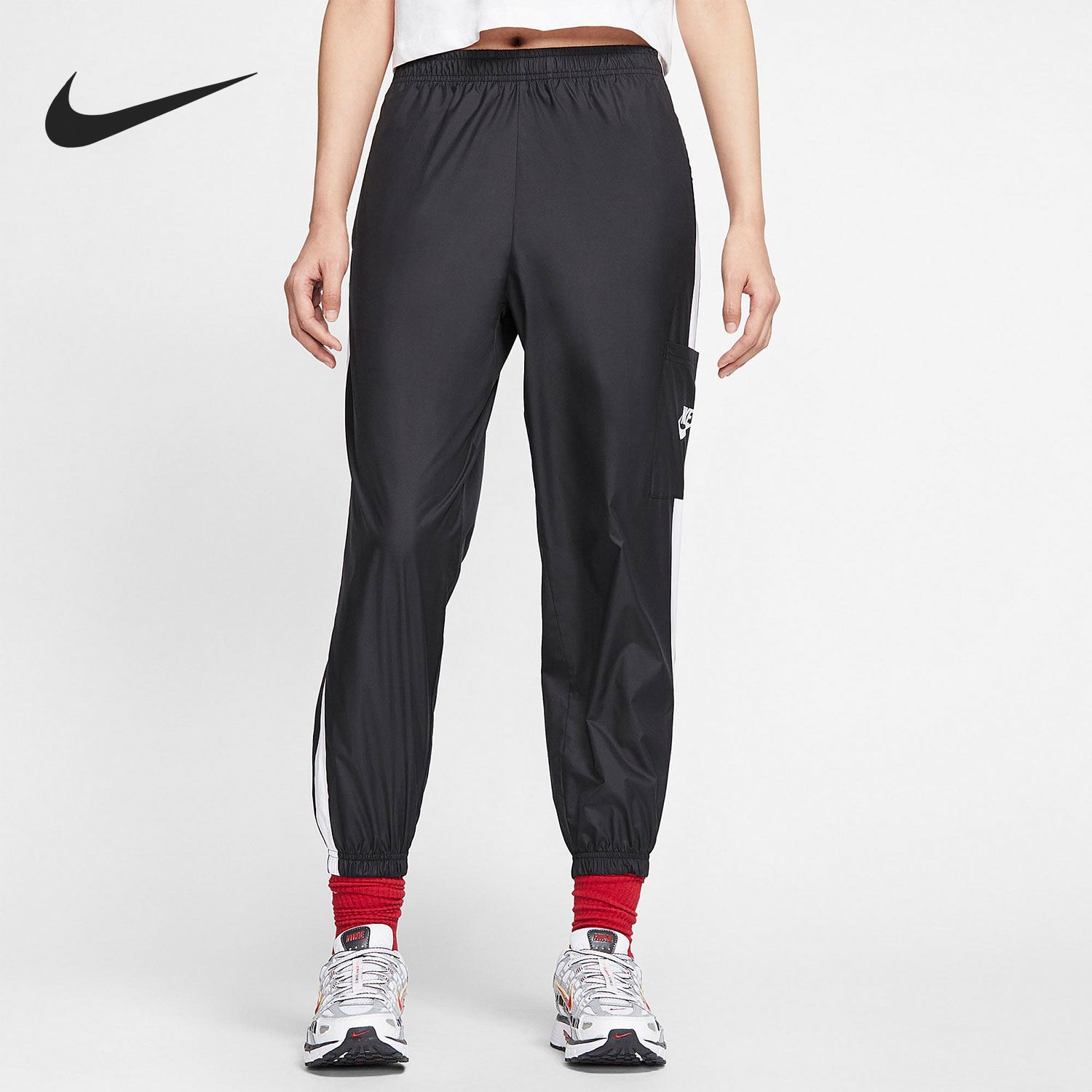 Nike/耐克正品2025新款女士梭织束脚休闲运动长裤CJ7347-010