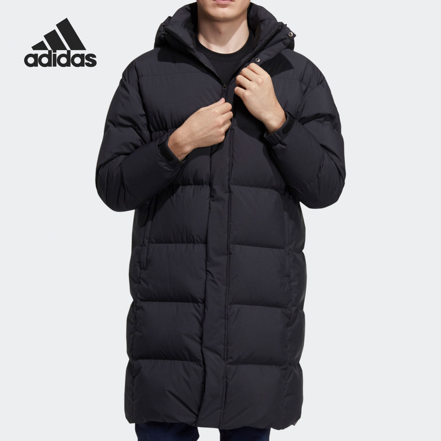 Adidas/阿迪达斯正品当季新款男女保暖中长款羽绒服H23084