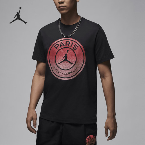 Nike/耐克正品JORDAN巴黎圣日耳曼 男士短袖T恤FV7729-045