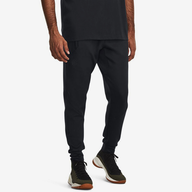 UA/安德玛正品2025新款男士简约运动健身梭织束脚长裤1380324-001