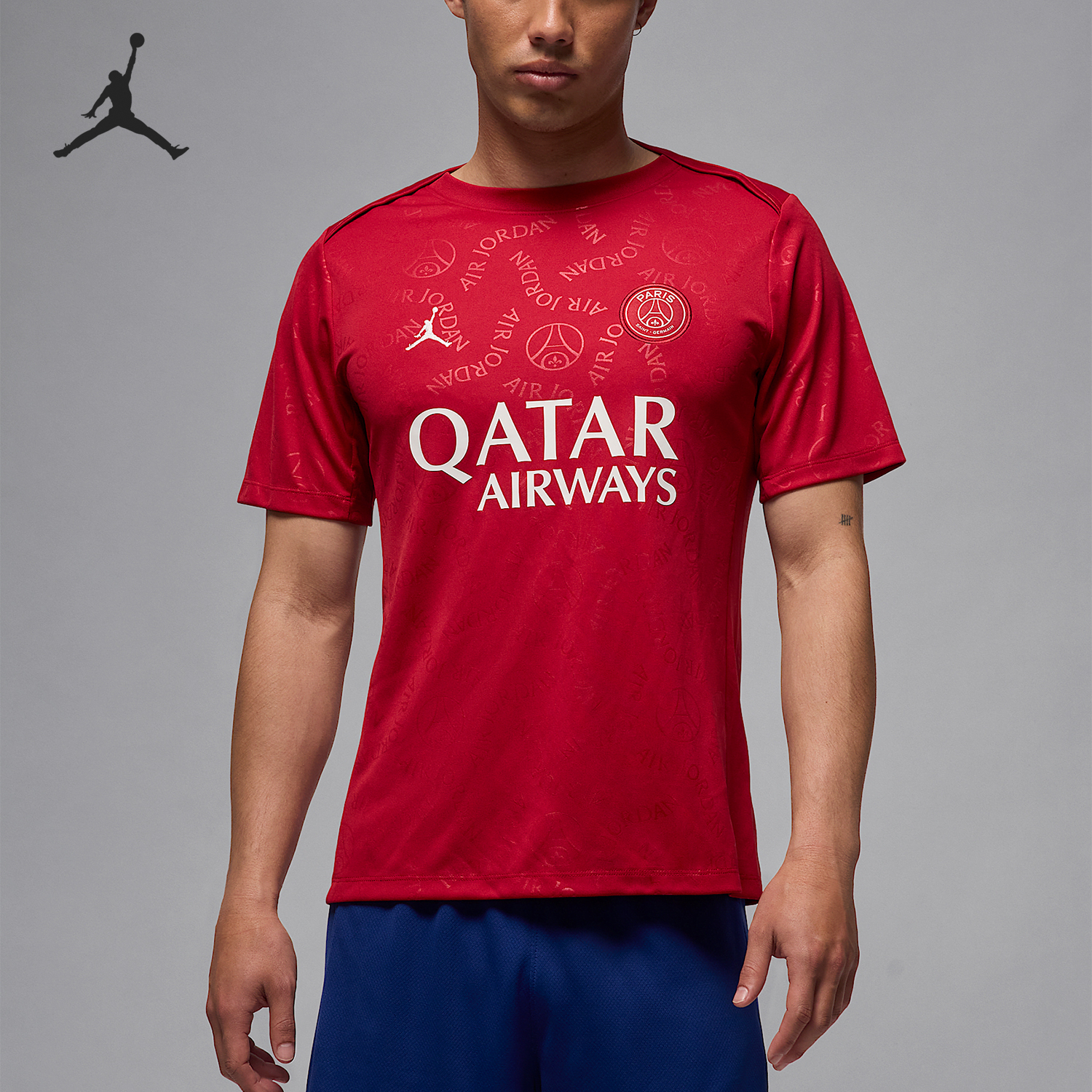 Nike/耐克正品JORDAN男士修身训练运动套头短袖HJ2987-659