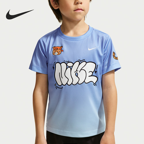 Nike/耐克正品Dri-FIT Red Panda 小童透气短袖T恤JA0960-100