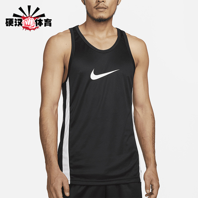 Nike/耐克正品2025秋季款男士无袖运动篮球拼接背心T恤DV9968-010
