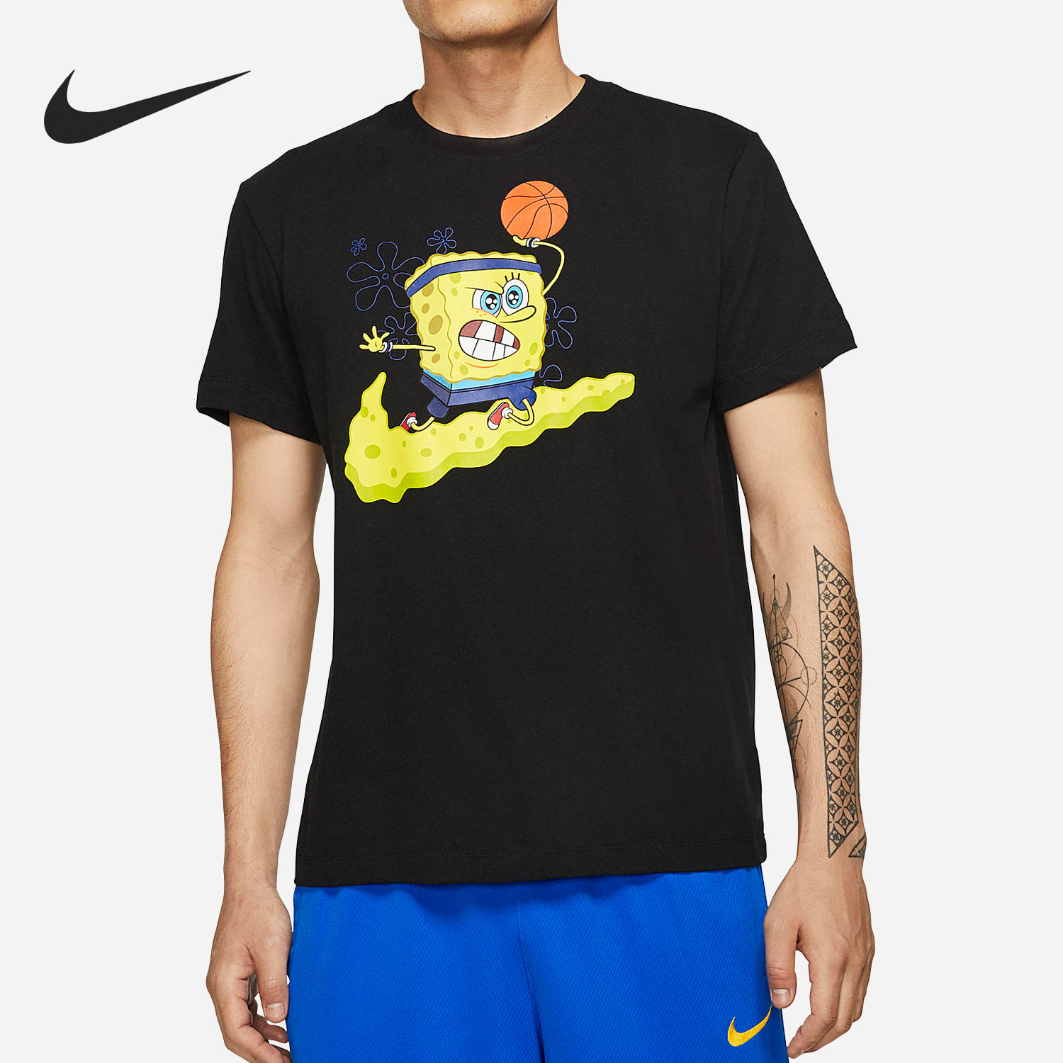Nike/耐克正品Kyrie SpongeBob男子卡通印花短袖CD0949-010
