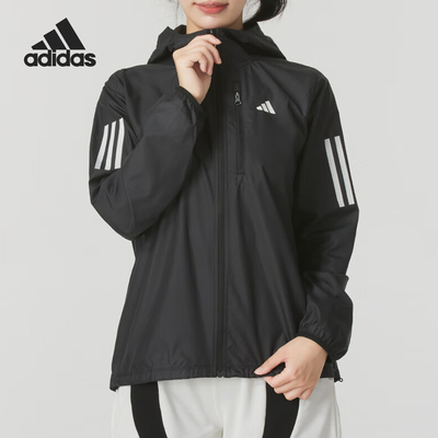 阿迪达斯女士梭织连帽夹克外套