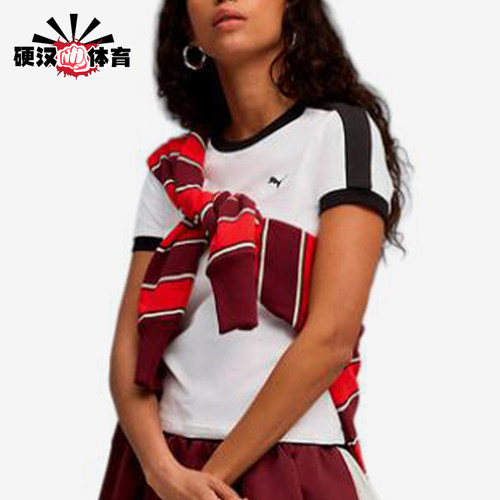 Puma/彪马正品T7Slim运动休闲套头舒适轻便经典短袖T恤635876-02