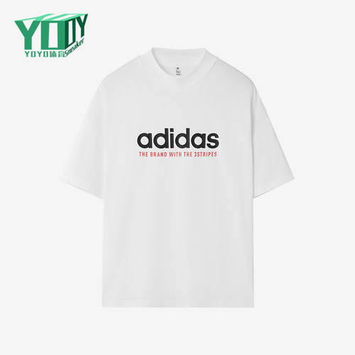 Adidas/阿迪达斯正品2025男士日常圆领套头透气耐穿短袖KG8941