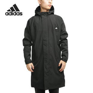 Adidas/阿迪达斯男子连帽加绒休闲运动中长款风衣外套 GM4450