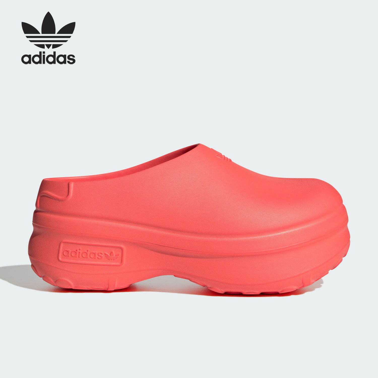 Adidas/阿迪达斯正品三叶草女士厚底耐磨休闲运动拖鞋IE0482