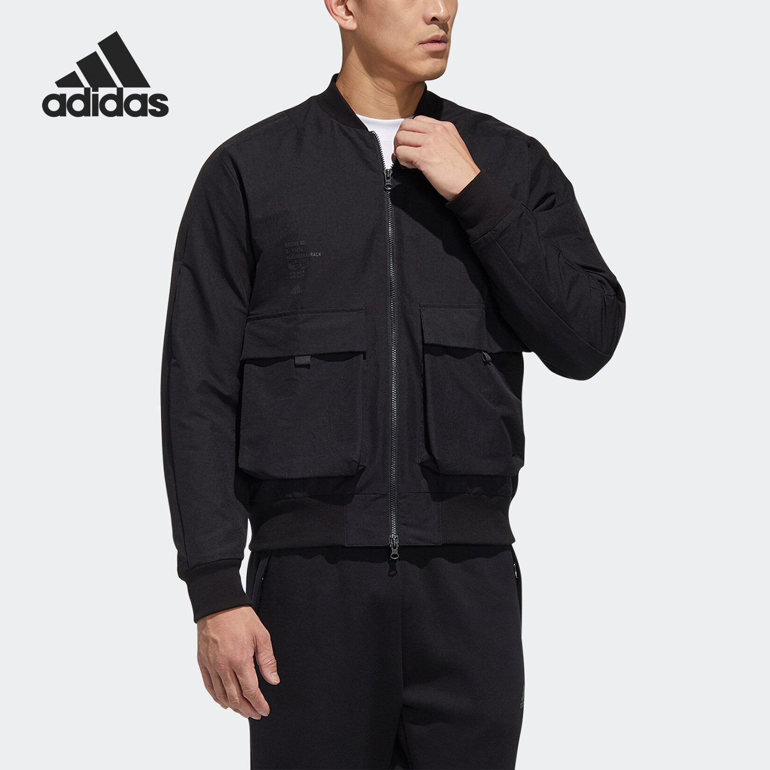 Adidas/阿迪达斯正品秋季新款男子休闲运动大口袋夹克外套 GM4403