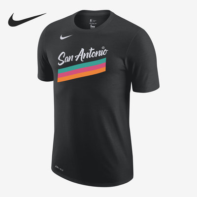 Nike/耐克正品夏季男子马刺队印花短袖运动T恤 CT9846-010
