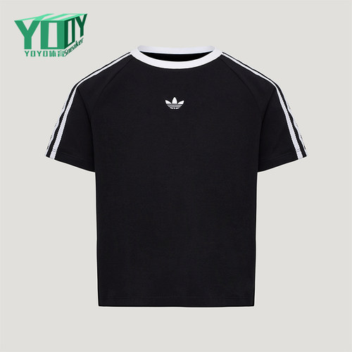 Adidas/阿迪达斯正品三叶草LACET-SHIRT新款经典短袖T恤KU3111