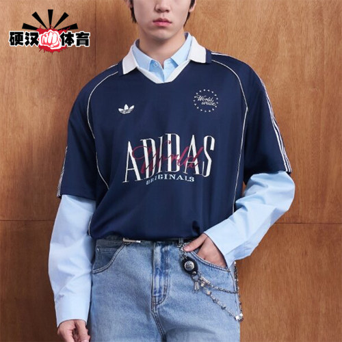Adidas/阿迪达斯正品三叶草针织宽松休闲潮流短袖POLO衫KY2192