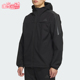 阿迪达斯正品 WARM Adidas JKT男士 运动三条纹连帽外套KA1307