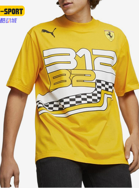 Puma/彪马正品夏季男士透气休闲运动图案训练短袖T恤535799-05