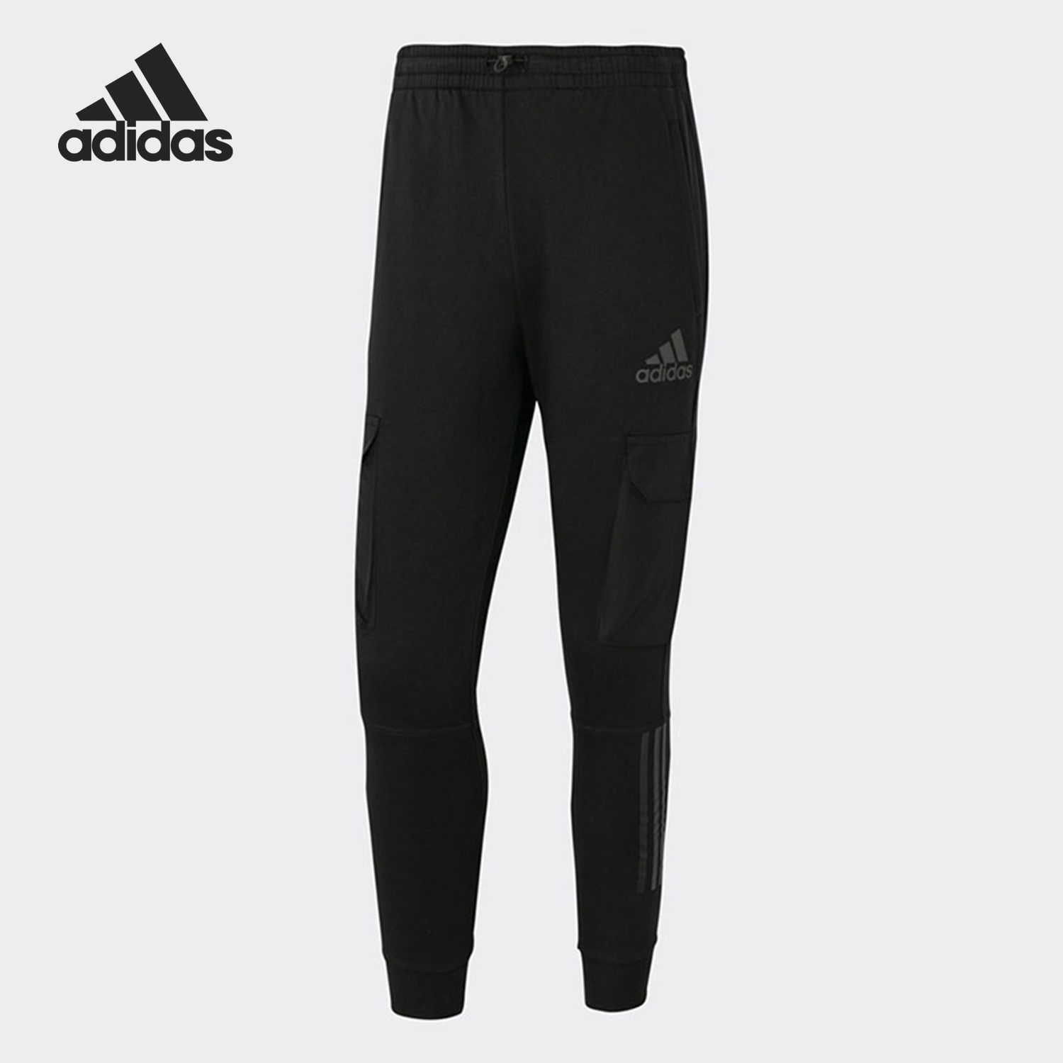 Adidas/阿迪达斯正品新款男士针织加绒保暖运动束脚裤GQ5965