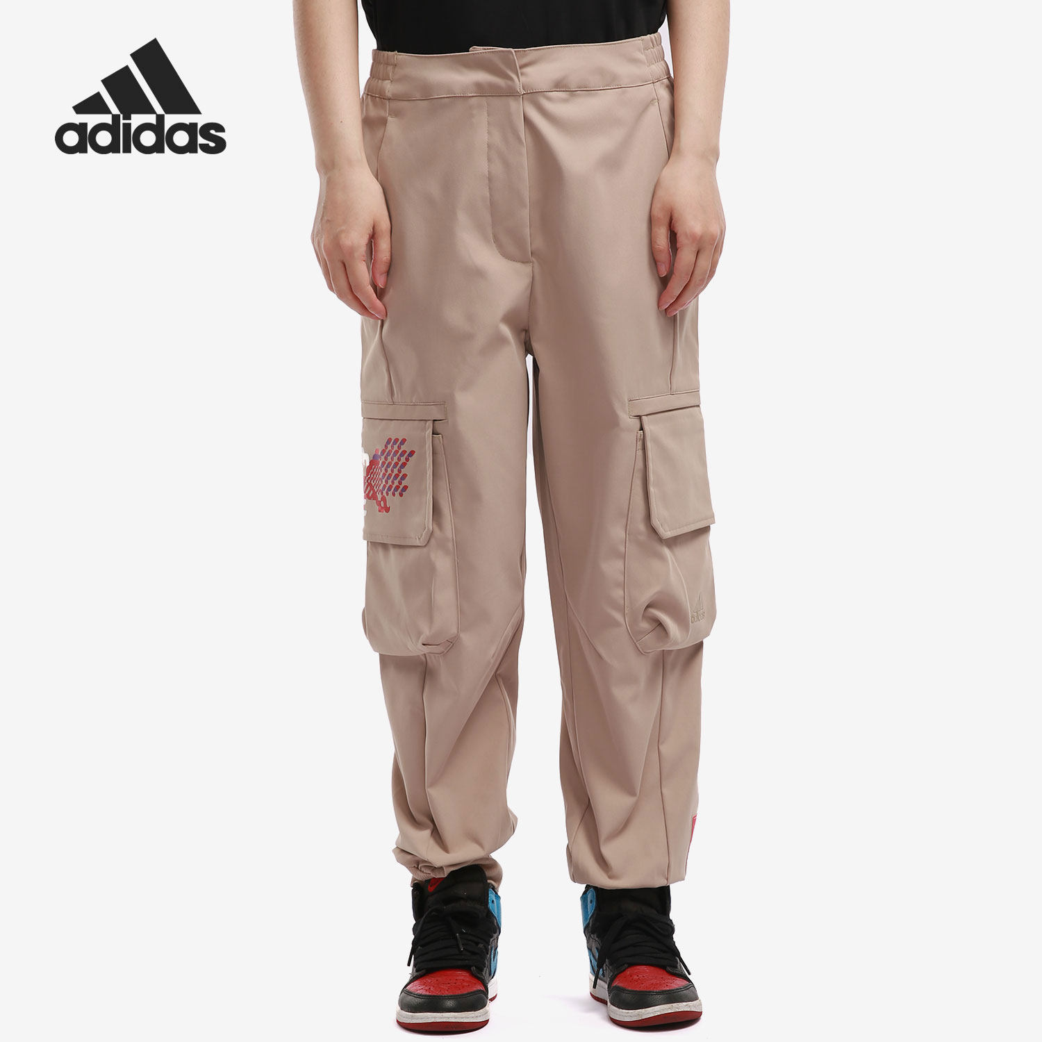 Adidas/阿迪达斯正品CNY 春节女子工装运动束脚长裤 GP0612,运动服/休闲服装,运动长裤,淘宝优惠券,粉丝福利购,淘宝优惠卷