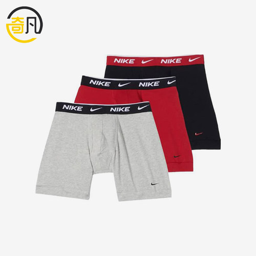 Nike/耐克正品时尚男士字母印花经典松紧腰平角内裤KE1107-012