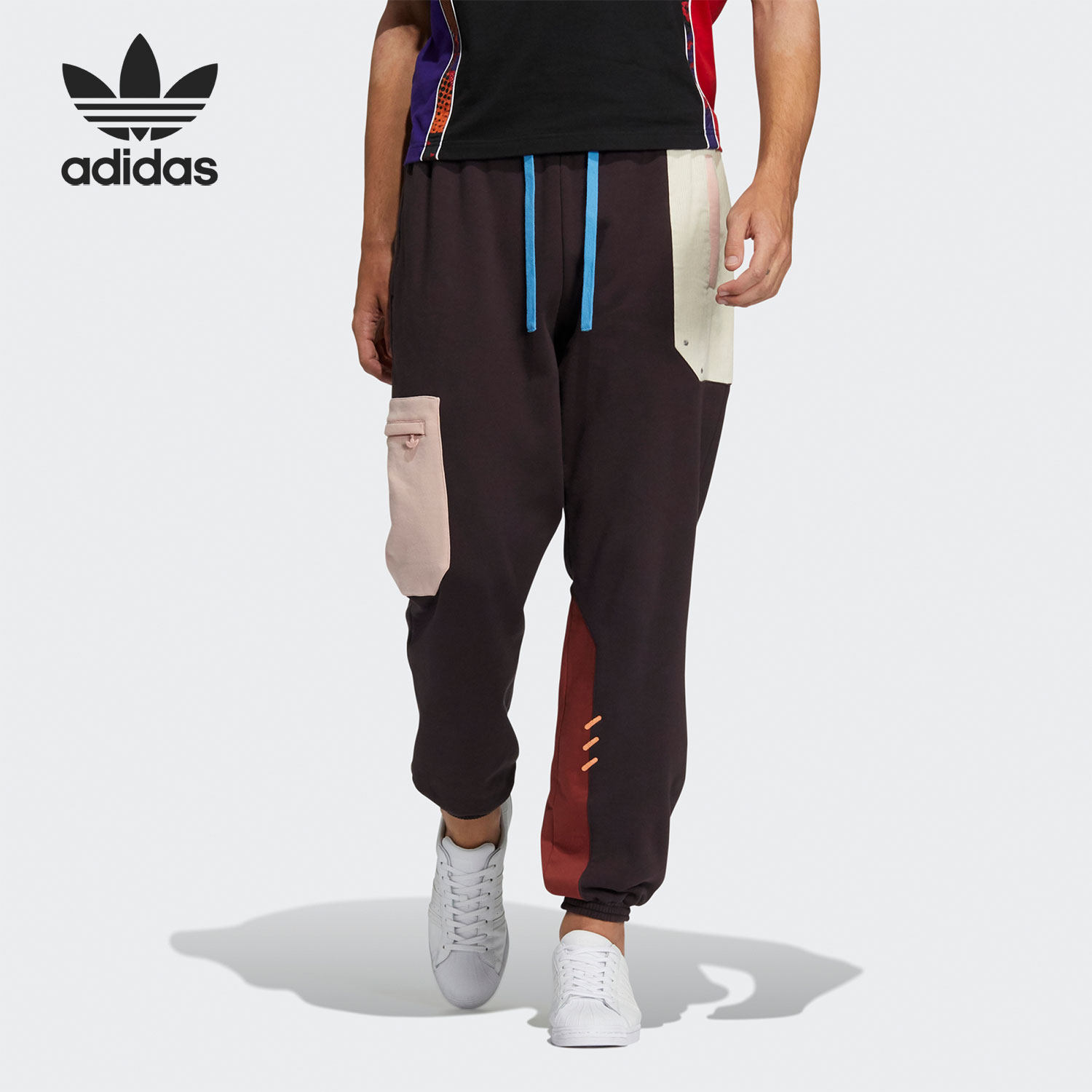 Adidas/阿迪达斯正品三叶草木偶系列男女同款运动长裤 HC0344