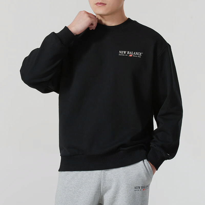 New Balance/NB正品2025新款男子运动健身卫衣套头衫AMT51371-BK