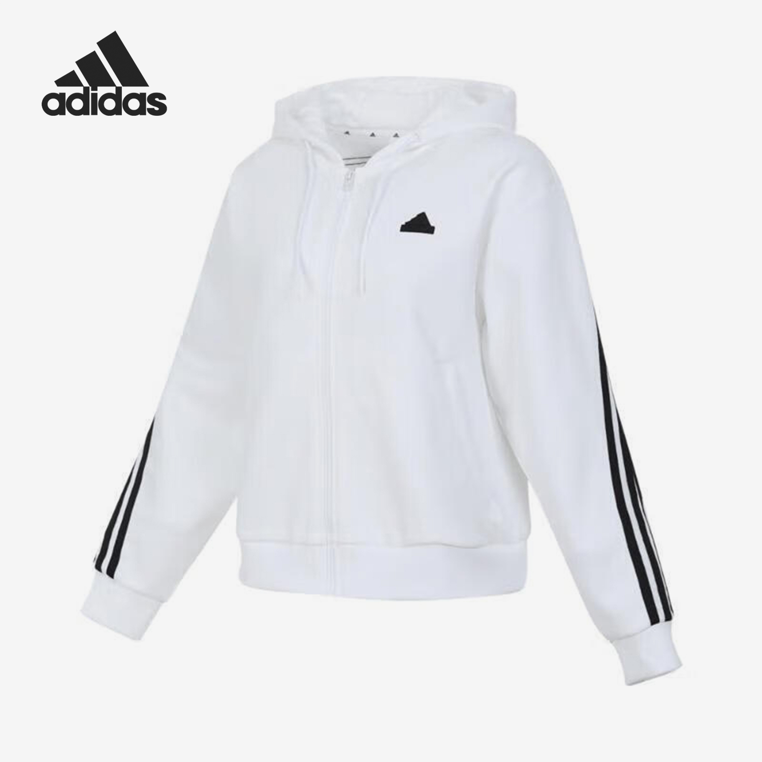 Adidas/阿迪达斯正品新款女士针织运动连帽训练外套IW5254