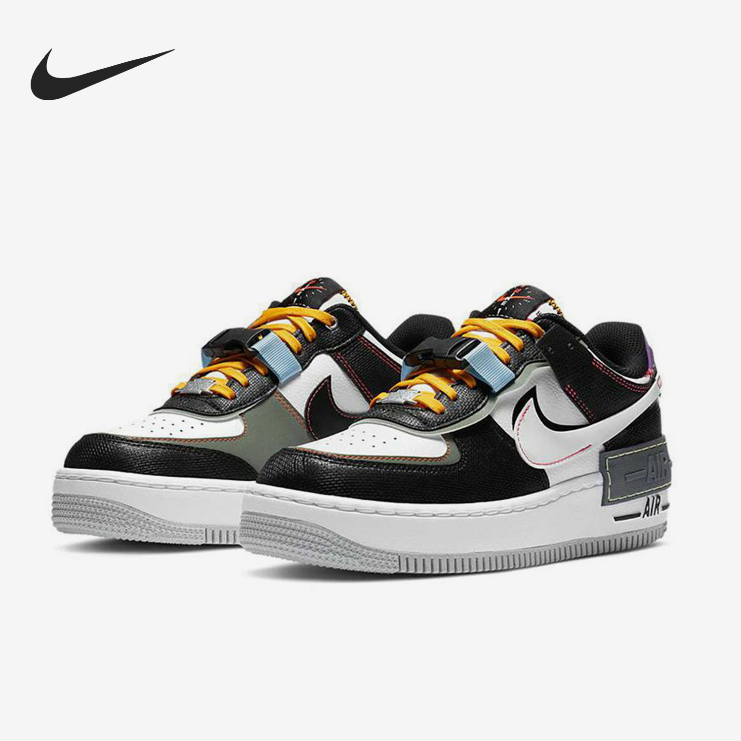 Nike/耐克正品Air Force 1女士耐磨厚底休闲板鞋DC2542-001