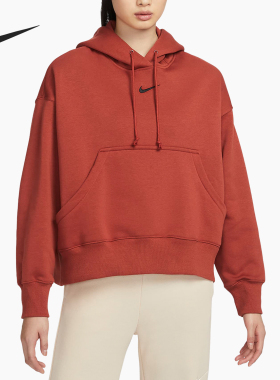 Nike/耐克正品Oversize女士宽松保暖加绒套头卫衣DQ5859-832