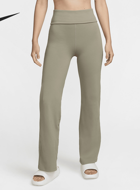Nike/耐克正品One Dri-FIT女士高腰翻折健身长裤FV7849-320