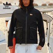 三叶草男士 Adidas 阿迪达斯正品 连帽运动宽松夹克外套IY0933